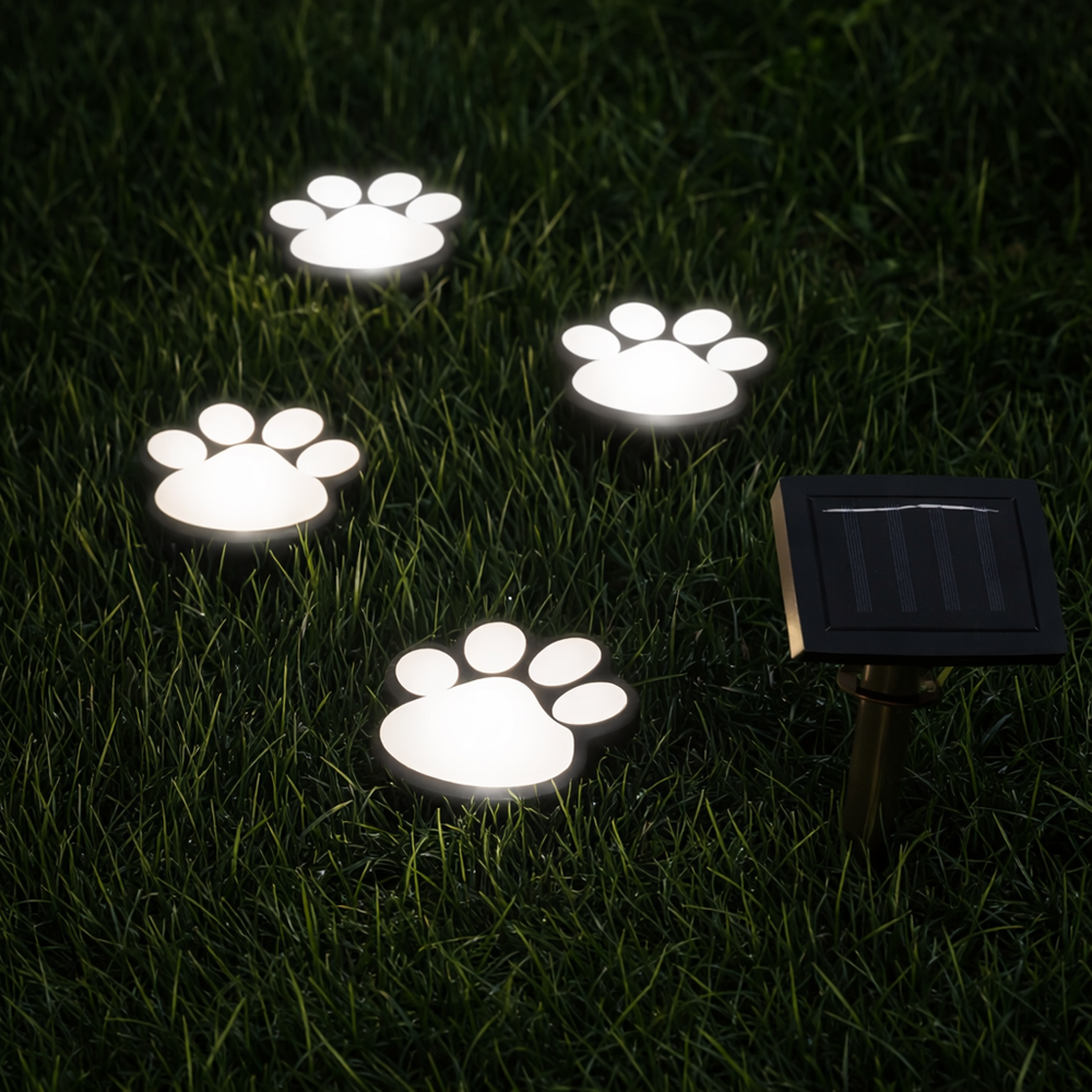 SolarPaw napelemes mancs mintás LED kerti dekor lámpa szett 3 db kültéri díszvilágítás (BBD) 3