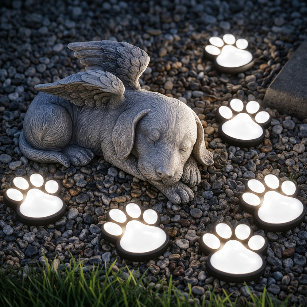 SolarPaw napelemes mancs mintás LED kerti dekor lámpa szett 3 db kültéri díszvilágítás (BBD) 5