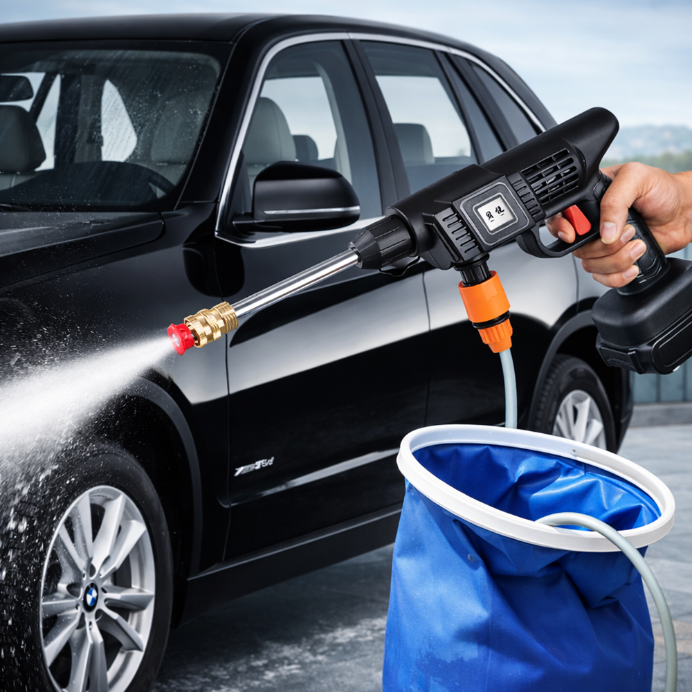 XHUA 48V akkus magasnyomású mosópisztoly – vezeték nélküli autómosó vízpisztoly akkumulátorral (BBD) 5