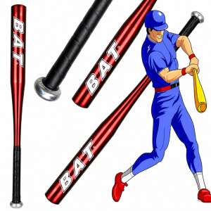 Alumínium baseballütő 25" / 64 cm – edző ütő piros kivitelben (BBRLB1850) - Image 1