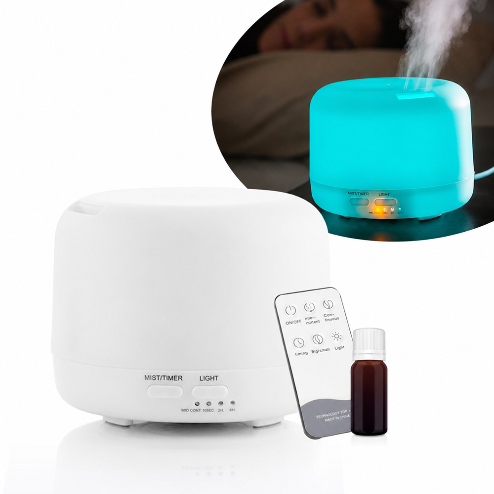 Aroma Mágus – LED aromaterápiás párologtatódiffúzor távirányítóval 300ML (BBD)2