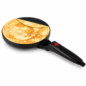 CREPELLA Pro elektromos palacsintasütő és crepe maker – tapadásmentes tortilla sütő, kompakt reggelikészítő - 600W (BBE) - Image 1