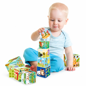 Dohi 10 Cubes Forest építőkocka készlet – 10 darabos fejlesztő toronyépítő játék gyerekeknek (BBMJ) - Image 1