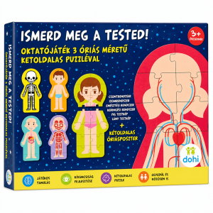 Ismerd meg a tested - Készségfejlesztő oktató játék, óriás méretű kétoldalas puzzleval (BBMJ) (FX) - Image 1