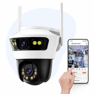 Jortan Dual Camera IP66 Smart WiFi kamera – kültéri forgatható biztonsági megfigyelő kamera éjjellátóval (BBD) - Image 1