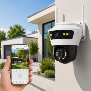 Jortan Dual Camera IP66 Smart WiFi kamera – kültéri forgatható biztonsági megfigyelő kamera éjjellátóval (BBD) - Image 2