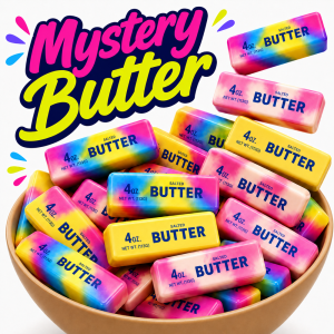Mystery Butter Squishy stresszoldó játék – puha nyomkodható hab fidget játék random színekben (BBE) (FX) - Image 1