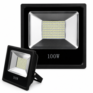 Nagyteljesítményű kültéri 100W LED reflektor - víz, por-, és ütésálló - hideg fehér (BBD) - Image 1