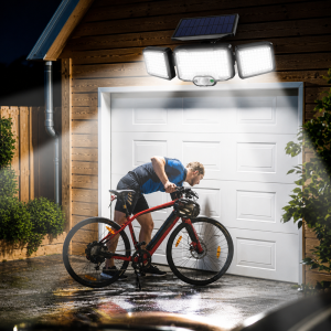 Napelemes LED lámpa 192 LED – mozgásérzékelős kültéri fali lámpa távirányítóval JD-2192A (BBD) - Image 2