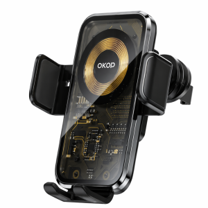 Okop KP-921 autós telefontartó – 15W vezeték nélküli gyorstöltő, Qi kompatibilis mobil tartó autóba (BBD) - Image 1