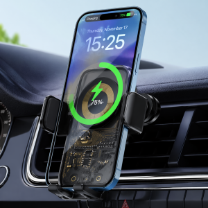 Okop KP-921 autós telefontartó – 15W vezeték nélküli gyorstöltő, Qi kompatibilis mobil tartó autóba (BBD) - Image 2