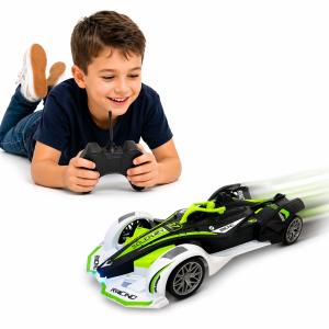 SpeedRacer RC versenyautó zöld-fekete-fehér kivitelben – távirányítós sportautó gyerekeknek, nagy sebességű játék autó (BBJ) - Image 1