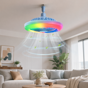 30W RGB LED ventilátorlámpa – multifunkciós mennyezeti lámpa ventilátorral (BBJH) - Image 2