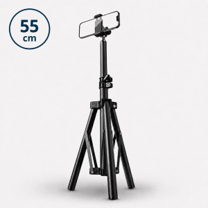 EZRA HL97-1 55 cm-es telefon tripod állvány – állítható mobiltelefon tartó fotózáshoz és videózáshoz (THM) - Image 6