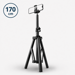 EZRA HL97-2 170 cm-es telefon tripod állvány – állítható mobiltelefon tartó fotózáshoz és videózáshoz (THM) - Image 6