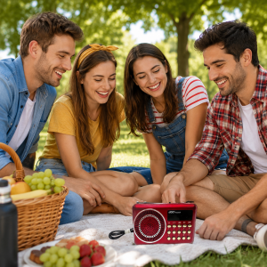 Klasszikus mini hordozható JOC FM rádió és zenelejátszó - USB+SD kártya bemenettel (BBL) - Image 2