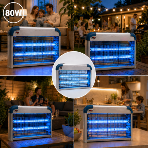 NONA 80W elektromos rovarirtó lámpa – UV fénycsöves szúnyog- és légycsapda beltérre (BBD) - Image 4