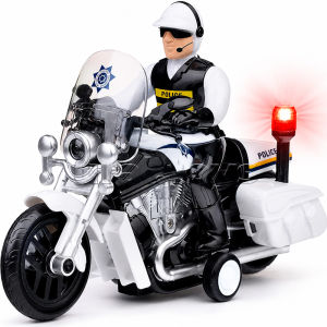 Rendőrségi játék motorkerékpár – 23 cm-es motor fény- és hangeffektekkel, realisztikus rendőr jármű gyerekeknek WY430A (BBJ) - Image 1
