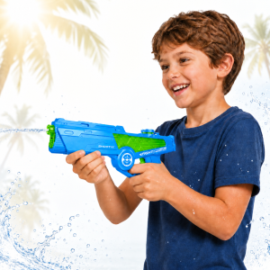 SplashPower kék elektromos vízipisztoly gyerekeknek – automata vízfegyver hosszú hatótávval (BBMJ) - Image 1