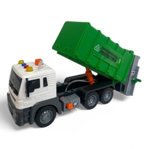 Zöld színű szemétszállító kukás teherautó – súrlódásos meghajtású játékautó hangeffektekkel gyerekeknek 26cm JS108 (BBJ) - Image 4