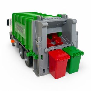Zöld színű szemétszállító kukás teherautó – súrlódásos meghajtású játékautó hangeffektekkel gyerekeknek 26cm JS108 (BBJ) - Image 2